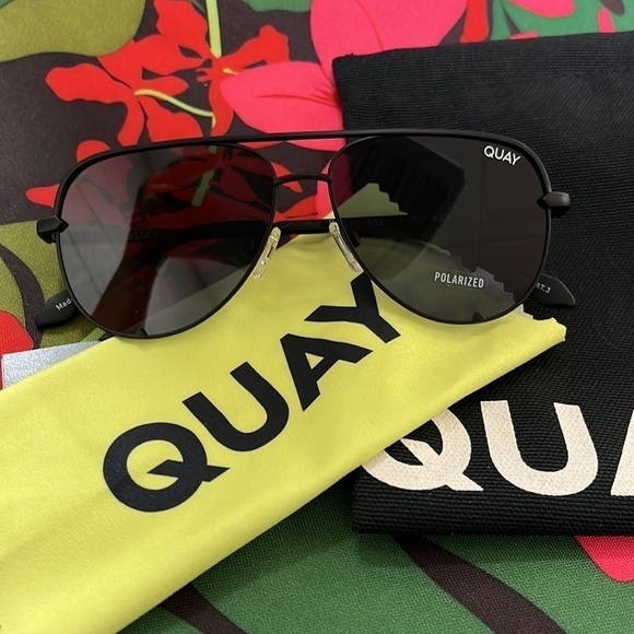 Brand New Quay High Key Polarized Aviator Sunglasses - Picture 1 of 15